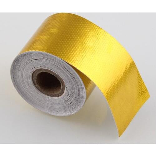 Reflective Heat Shield Self Adhesive Exhaust Manifold Wrap Tape 2" x 5M