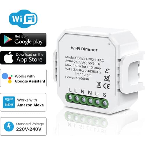 Smart WiFi Dimmer Switch Tuya Smart Life APP Remote Control DIY LED Light inteligente Switch Moudle Works With Alexa Google Home