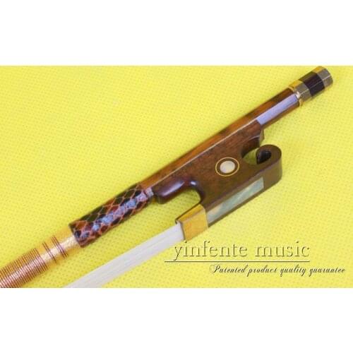 X-0014-02 # 4 4Violin Bow Snakewood red Straight High Quality Special Offer A Top ,Heavry weight white horse hair
