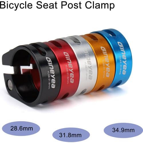 Gineyea Alloy Road Bicycle Seat Post Clamp 28.6mm/30.2mm/31.8mm/34.9mm Seat Pipe Clamp MTB Bike Seatpost Clamps