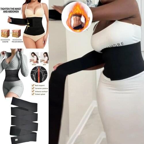 Snatch Me Up Bandage Wrap For Women Wrapped Lumbar Support Belt Tight-fitting restraint belt Cinturón de Sauna para el sudor