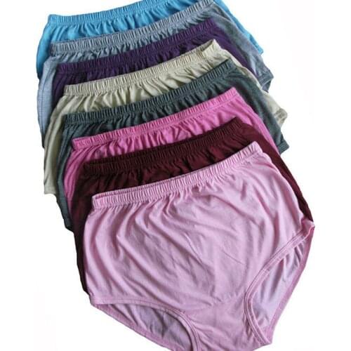 Women briefs cotton Loose Waist 130cm Solid color Plus size women underwear