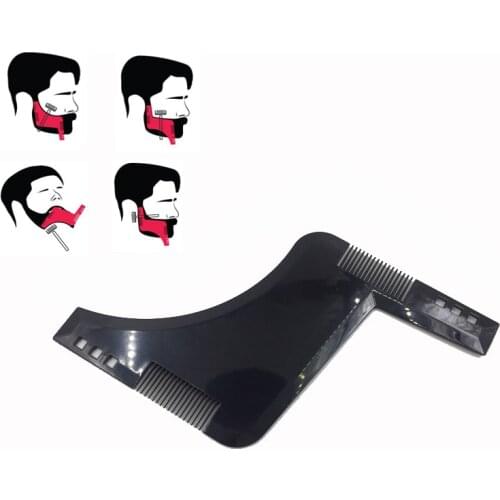 1Pc Men Beard Shaping Styling Template Mens Beards Combs Hair Beard Trim Templates Plastic Beard Hair Comb Barber Accessories