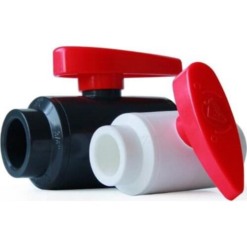 1pc PVC Ball Valve Inner Diameter 20-75mm Garden Irrigation PVC Valve High Quality White/Grey UPVC Adapters