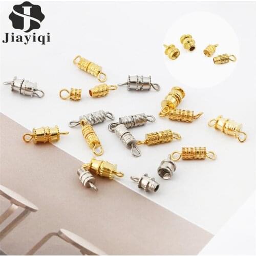 10Pcs/Lot 4*7mm Spiral Connected Necklace Bracelet DIY Connection Clasps Screw Buckle Connectors For Jewelry Making Accessories