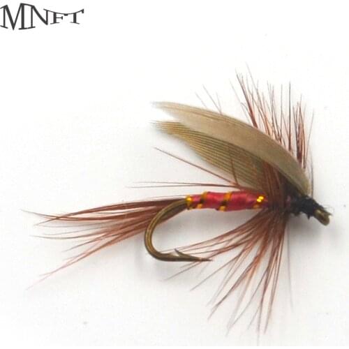 MNFT 10Pcs Lures Fly Fishing Hooks Salmon Flies Trout Single Dry Fly Fishing Lure Fishing Tackle Promotion