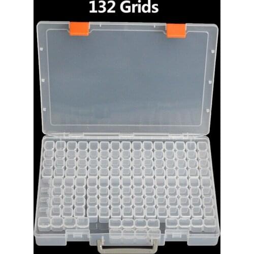 132 Grids Diamond Painting Drill Storage Diy Rhinestone Embroidery Mosaic Tool Jewelry Accessories Stockpile Transprant Box Gift