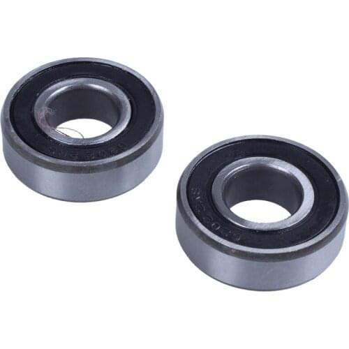 2Pcs 6202RS 15mm Inner 35mm Outer Single Row Deep Groove Ball Bearing
