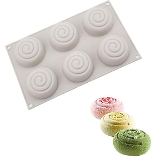 6 Thread Holes Silicone Dessert Cake Mold Tools For Baking Mousse Chocolate Bakewaew Accessories
