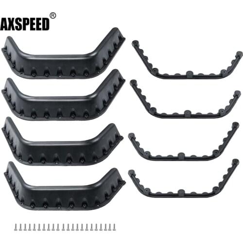 AXSPEED Plastic Black Mud Guard Fender Flares for 1/10 Axial SCX10 D90 D110 RC Crawler Car Body Shell Accessories