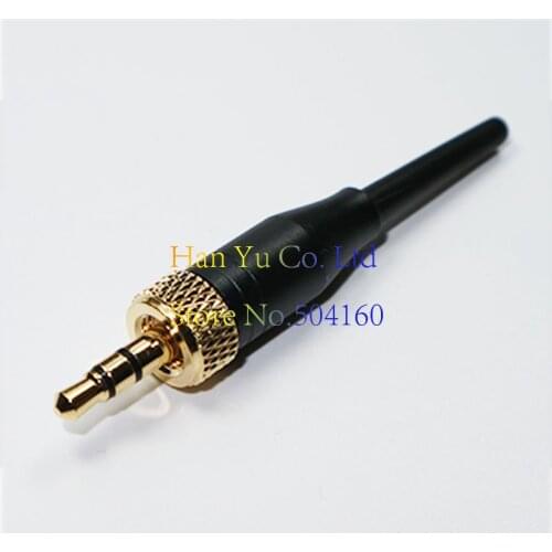 Free Shipping DIY 3.5mm 1/8" For Pro Sennheiser Sony Microphone Spare Plug adapter Stereo Screw Lock Connector