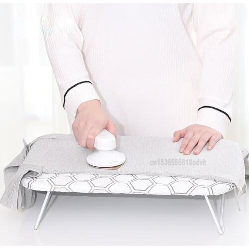 Household Folding Ironing Board Desktop Iron Net Ironing Multi-function Iron Small Desk on Bed High Temperature Resistance