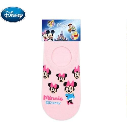 Disney Sock New Female Socks Cartoon Cute Duck Minnie Mickey Silicone Invisible Socks Cotton Socks