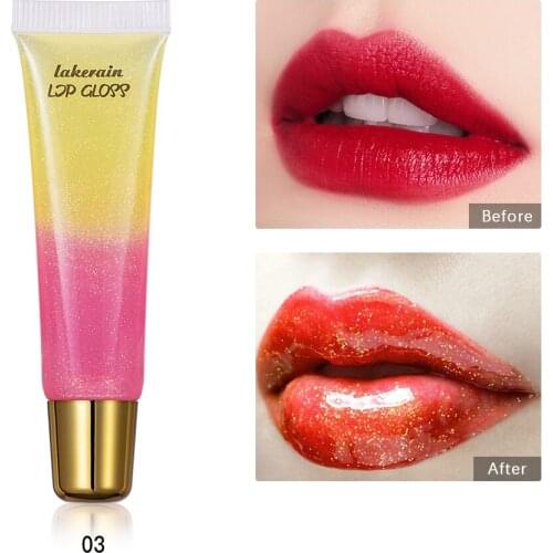 Double Colors Shimmer Lip Gloss Long Lasting Glitter Lipgloss Waterproof Liquid Lipstick Moisturizer Lip Gloss Makeup Lip Tint