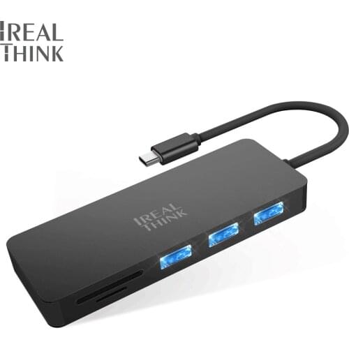 IREALTHINK Dock USB C 3.1 Type C adapter USB HUB SD/TF Card reader for Laptop USB Splitter Full HD Macbook accessories USB C HUB