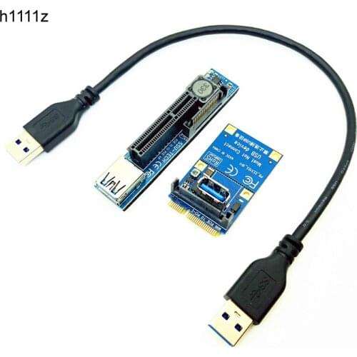 PC Graphics Cards PCI Express Connector Cable Riser Card Mini PCI-E to PCI-E 4X + USB Cable Extension Port Adapter PCIE Extender