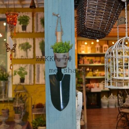 Zakka creative American country shovel pots shop wall cafe bar hanging decorative wall hangings