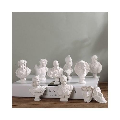 10PCS SET Vintage cabinets Mini sketch Venus David plaster like creative American home decorations culpture statue