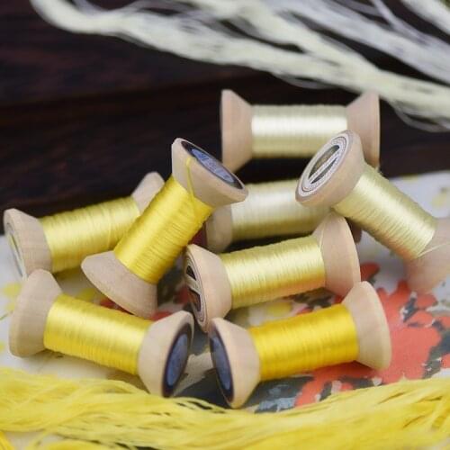 Lemon yellow embroidery thread/practical mini spool/suzhou embroidery thread /DIY common thread