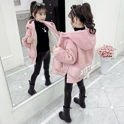 2020 New Girl Autumn Winter Thick Warm Down Jacket Hooded Coat
