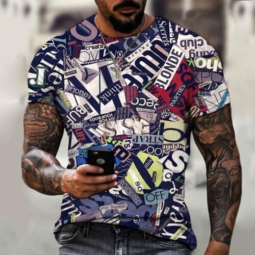 2021 new cat 3D printing pattern street hip-hop T-shirt best-selling hot-selling fashion