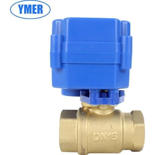Wholesale high quality two-way 1/2inch motorized brass ball valve for water control