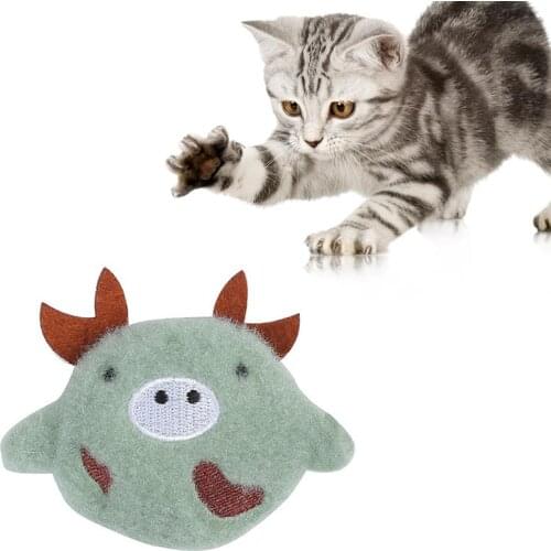 Dorakitten 1pc Plush Cat Toy Cartoon Interactive Cute Stuffed Cat Chew Toy Catnip Toys Pet Toys Pet Supplies