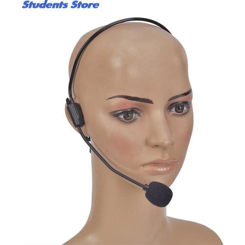 Portable Headset Microphone Wired 3.5mm Moving Coil Earphone Dynamic Jack Mic For Loudspeaker Tour Guide Teaching Lecture