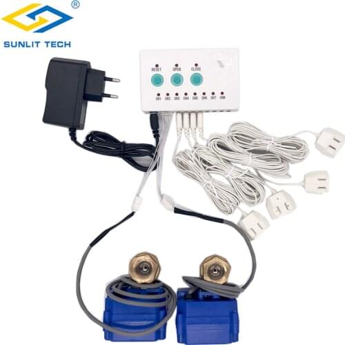 Russian Water Leakage Sensor Alarm with 2pcs DN15 DN20 DN25 Valve for Smart Home Water Flood Overflow Protection against Leaking