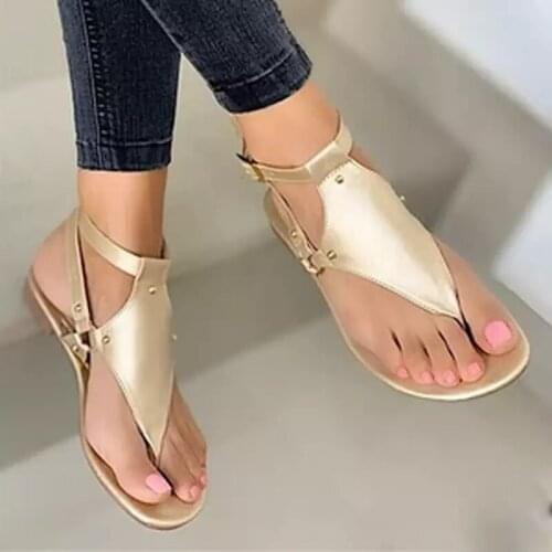 Women Sandals 2021 Shoes Summer Outdoor Beach Woman Flip-flop Solid Fashion Gladiator Sandals Women Flats Casual Ladies Shoes
