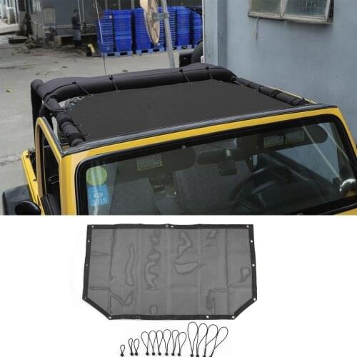 For Jeep Wrangler TJ 1997-2006 Auto Roof Insulation Mesh Net Cover Black Small