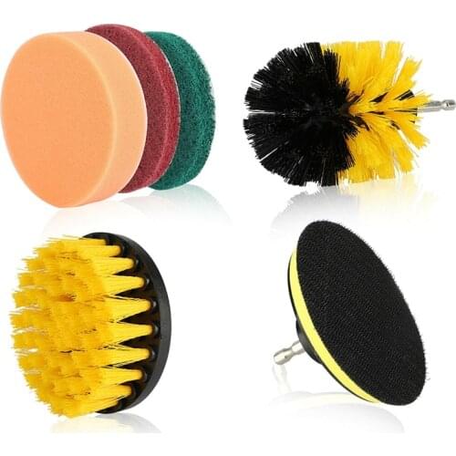Home Drill Brush Attachment Power Scrubber Car Cleaning Kit Combo Scrub Tub Bathtub Cleaning Brush 6 PCS