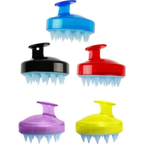 Silicone Shampoo Brush Shampoo Scalp Massage Brush Hair Washing Comb Body Bath Spa Slimming Massage clean Brushes LX1391
