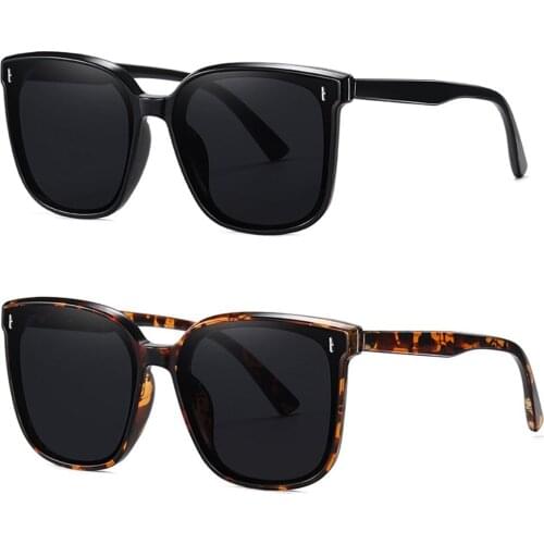 Vintage Oversize Square Sunglasses Women Luxury Brand Big Frame Women Sun Glasses Black Fashion Gradient Female Glasses UV 400