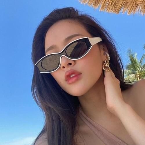 QPeClou 2020 New Fashion Funny Small Oval Sunglasses Women Brand Designer Hip Hop Sun Glasses Female Party Shades Oculos De Sol