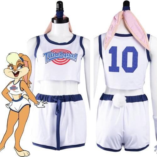 Space Jam Lola Bunny Cosplay Costume Outfits Shirt+Shorts Halloween Carnival Suit