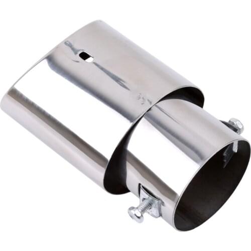 Universal Car Rear Round Exhaust Pipe Tail Muffler Tip Chrome Stainless Steel Automobile Muffler Tip Replacement Car Accessories