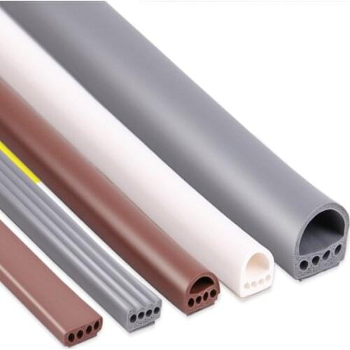 6meter/lot E/D/I type Silicone rubber sealing strip for door / window sound insulating strip self-adhesive tape