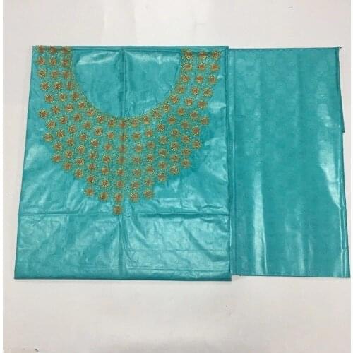 Jacquard brocade fabrics 2020 high quality 100%cotton bazin riche fabric embroidery african guinea brocade for women 5yards