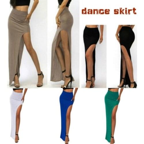 New Brand Designer Summer Hot Sale 2021 Novelty Sexy Women Skirt Lady Open Side Split Skirt High Waist Long Maxi Skirt