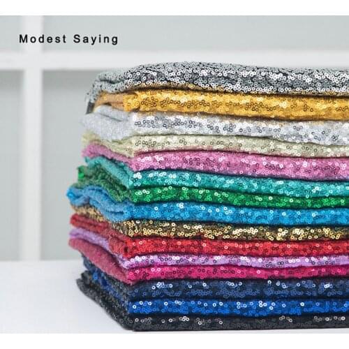 2Yards Bling Gold Sequins Fabric for Evening Dresses Wedding Party Prom Sparkly Glitter Cloth for Craft Mesh Decoration Material