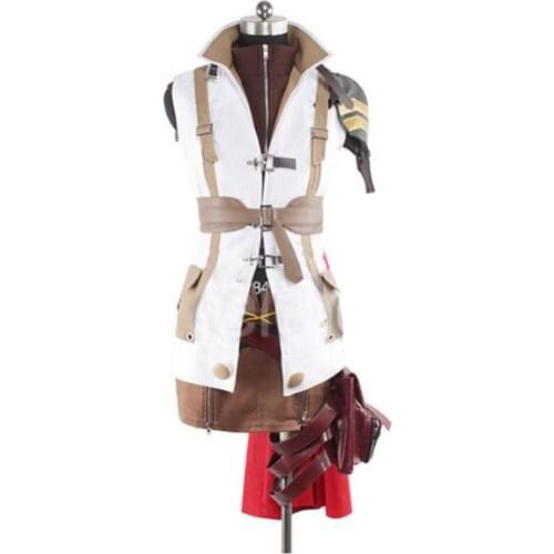 2017 High Quality Final Fantasy XIII Lightning Cosplay Unifrom Suit Women Girl Halloween Costumes Custom-made Whole Set