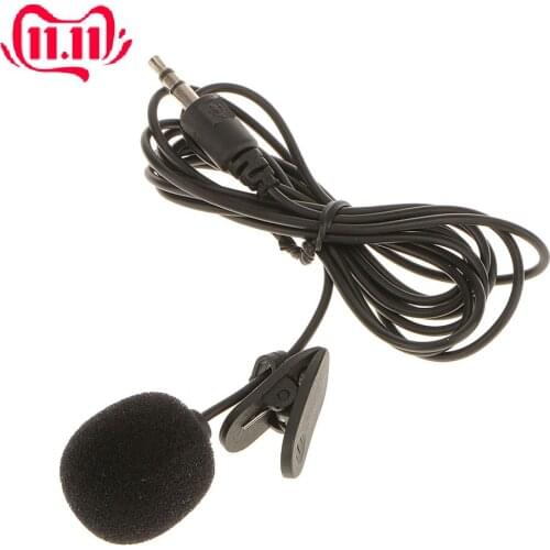 3.5mm Mini Studio Speech Mic Microphone Clip On Lapel Microphone for PC Notebook Computer Laptop Mobile Phone Mic1.5M