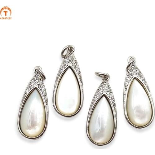 3pcs New Design Silver Shell Pendants Natural Shell For Necklace Shell Delicate Jewelry Lover Anniversary Gift Women pendants