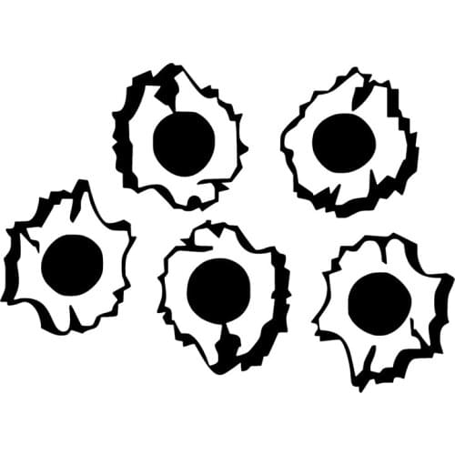 40464# Die-Cut Vinyl Decal Bullet Hole Car Sticker Waterproof Auto Decors on Car Body Bumper Rear Window