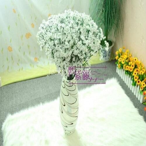 60 Pcs/Lot New Arrival Fabric Gypsophila Baby Breath Artificial Silk Flowers For Decor Wedding Decoration
