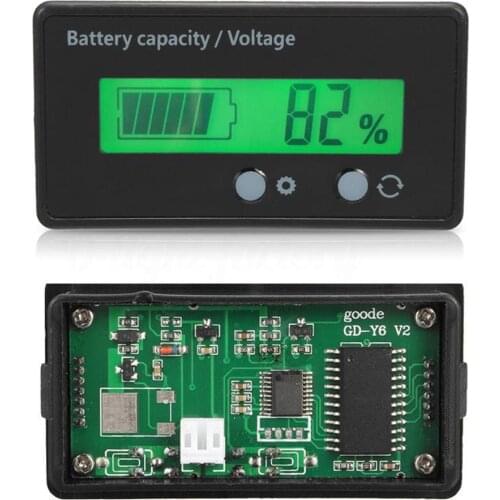 12V Digital LCD Battery Car Lead-Acid Capacity Tester Voltmeter Dual Display