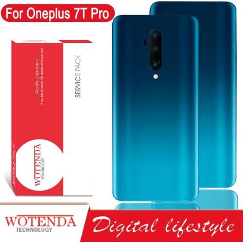 100% Original Back Housing for Oneplus 7T Pro Back Cover Battery Glass for One Plus 7T Pro Door Rear Case with Logo