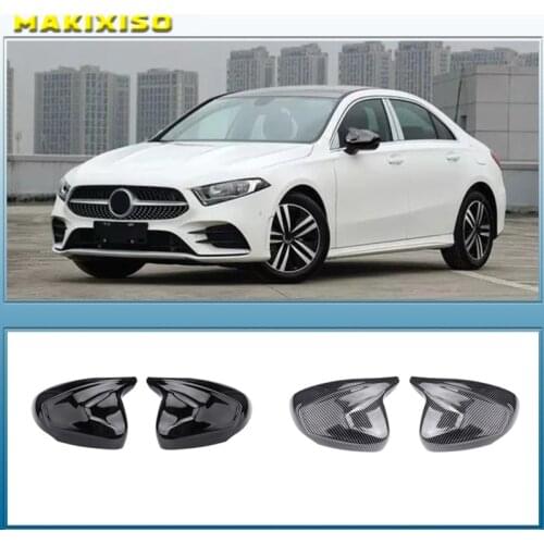 For Mercedes-Benz A-Class W177 2019 2020 Black Exterior Rearview Mirror Cover Side Mirrors Protection Guards