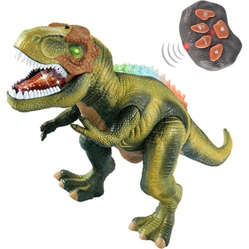 RC Dinosaur Kids Pet LED Remote Control Tyrannosaurus Rex Eyes Shine Walk Sounds Boy Toys Children Gift